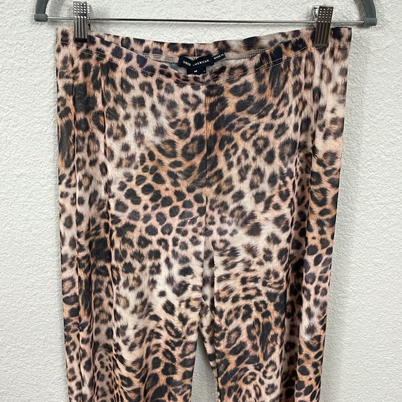 New Good American Sheer Mesh Wide Leg Pants Leopard Cover Up Club Sz M - Picture 4 of 14